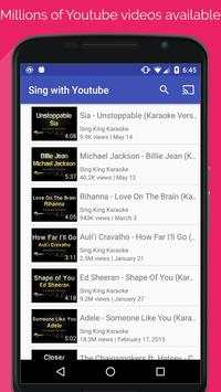 Sing with Youtube 1 تصوير الشاشة