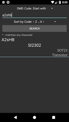 SMD Marking Codes screenshot 2