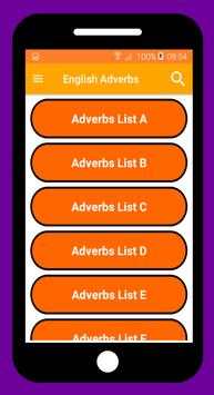 English Adverbs List screenshot 2