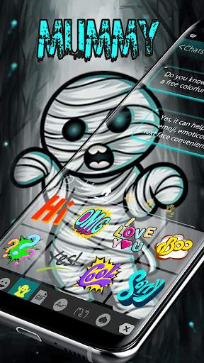 Mummy Wallpaper for Emoji Keyboard स्क्रीनशॉट 4