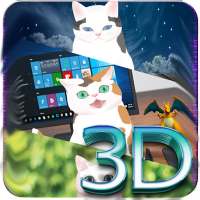 ikon Kucing 3D Lucu Live Wallpaper