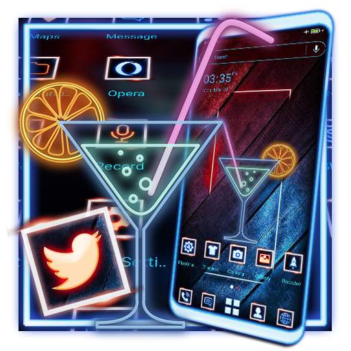 Neon Lemon Glass Launcher Them 1.3