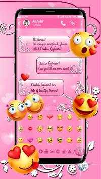 Pink Diamond Princess Keyboard Theme screenshot 3