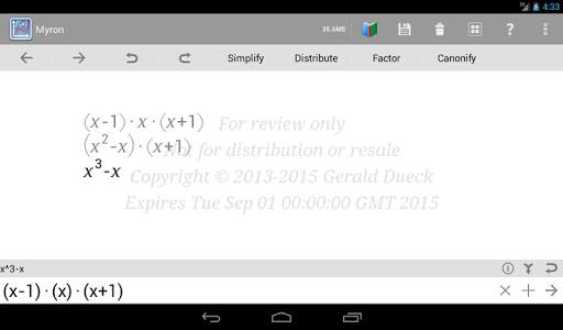 Myron Lite Algebra & Calculus screenshot 5