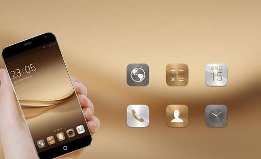 Tema untuk Huawei P8 & P10 Gold Wallpaper screenshot 4
