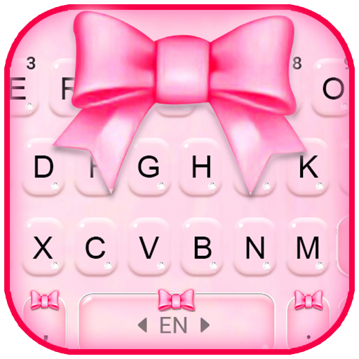 Pink Girly Bow Keyboard Theme icon