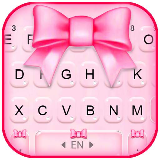 Pink Girly Bow Keyboard Theme 1.0
