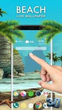 Beach 3D Live Wallpaper 2018 3 تصوير الشاشة
