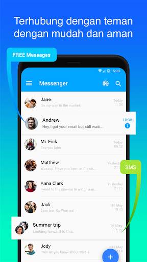 Mint Messenger - Chat And Sms screenshot 1