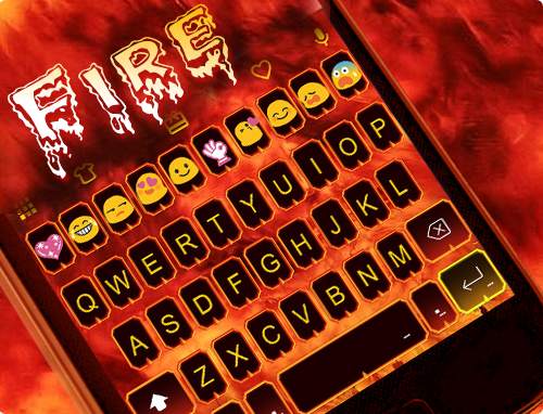 Fire Emoji Keyboard Theme screenshot 5
