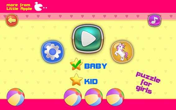 Puzzle games for Girls kids: princess and unicorns screenshot 11