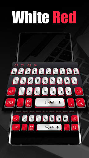 White And Red Simple Keyboard скриншот 3