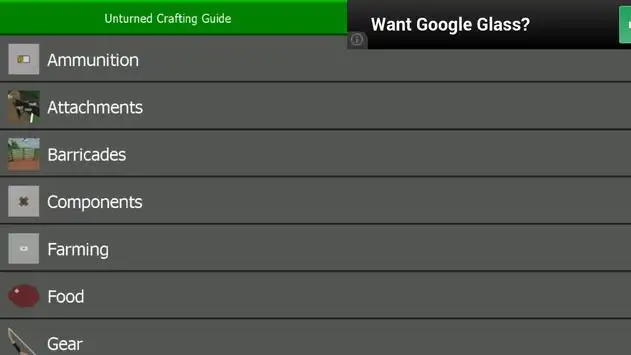 Unturned Crafting Guide screenshot 1