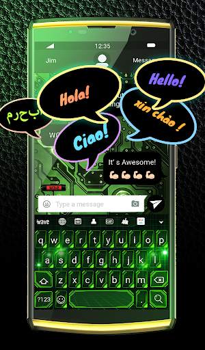 Green Light Keyboard Wallpaper screenshot 4