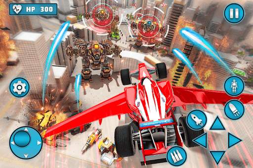 Flying Formula Car Robot Transform: Shooting Games screenshot 5
