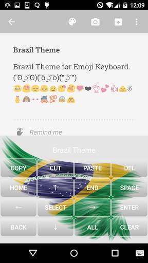 Brazil Emoji Keyboard Skin screenshot 3