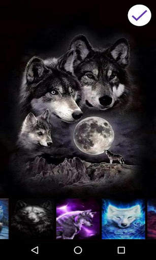 Wolf Lock screen Passcode, Neon Wolf HD Wallpaper screenshot 3