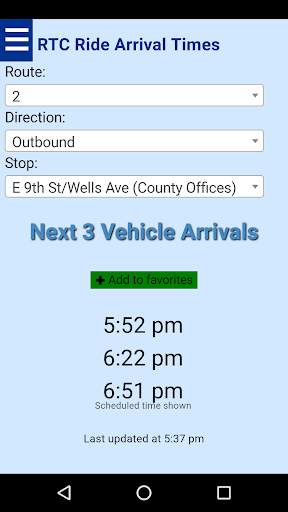 Reno RTC Ride Bus Tracker screenshot 1