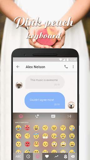 Pink Peach Keyboard Theme screenshot 1
