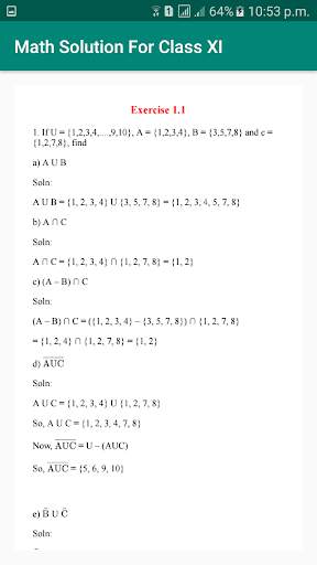 Math Solution For Grade XI screenshot 4