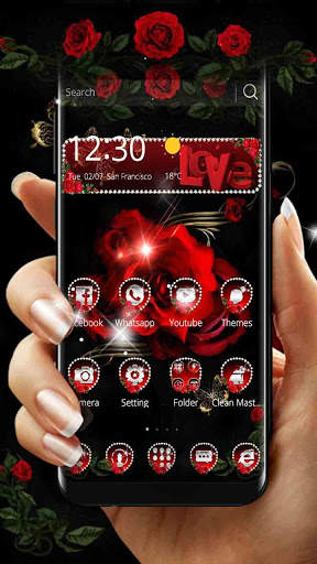 Black Red Rose Theme screenshot 1