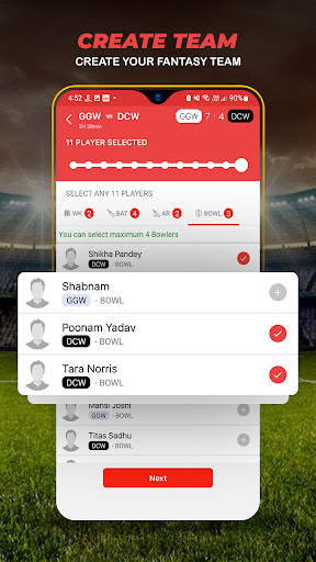 Team11 : Fantasy Cricket App screenshot 4