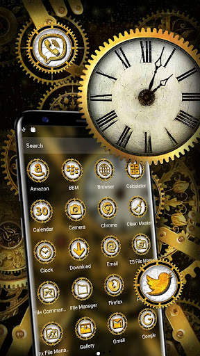 Machine Clock Launcher Theme screenshot 2