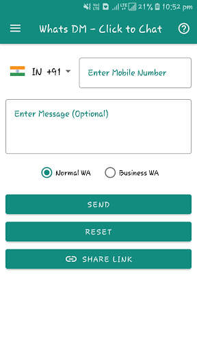 Whats DM - Direct Chat & Massage for WhatsApp 2021 screenshot 1
