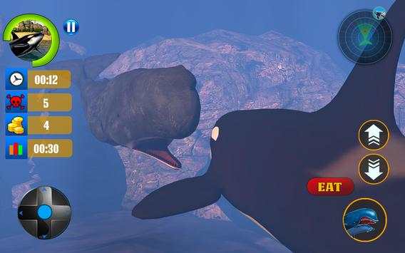 Blue Whale Survival Simulator: Angry Shark Game screenshot 5