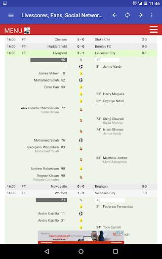 My Livescore Fans - Livescores, Fixtures, Results screenshot 5