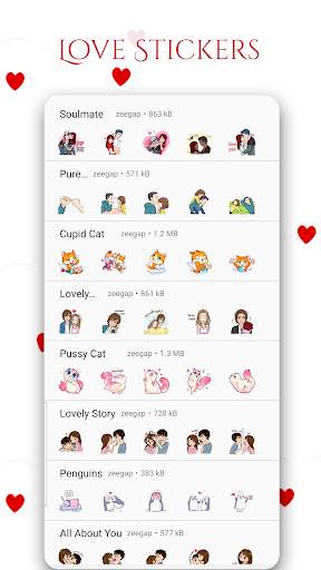 WASticker - Love Stickers App screenshot 1