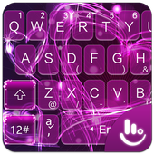 Purple Sparkling Love Heart Keyboard Theme icon