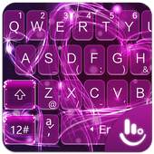 Purple Sparkling Love Heart Keyboard Theme 6.4.29.2019
