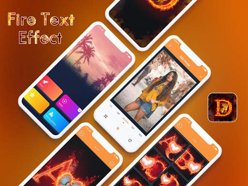 Fire Text Name Art 3D - Fire Photo Frames screenshot 1