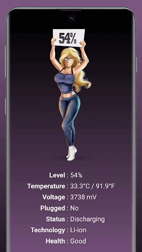 Sexy Girl Battery Widget screenshot 4