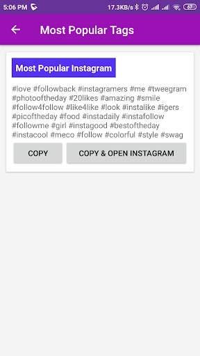 Instag - Instagram Hashtags Finder screenshot 3