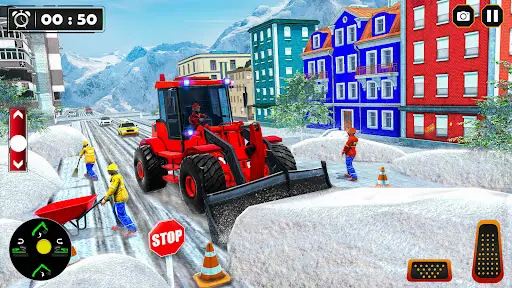 Snow Road Crane Simulator 3D screenshot 1