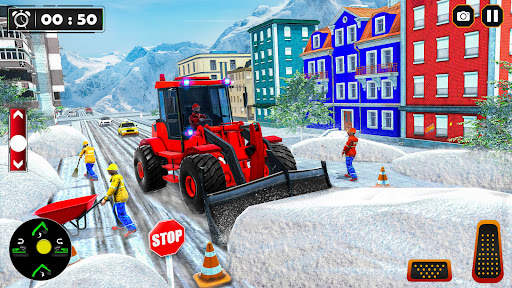 Snow Road Crane Simulator 3D screenshot 1
