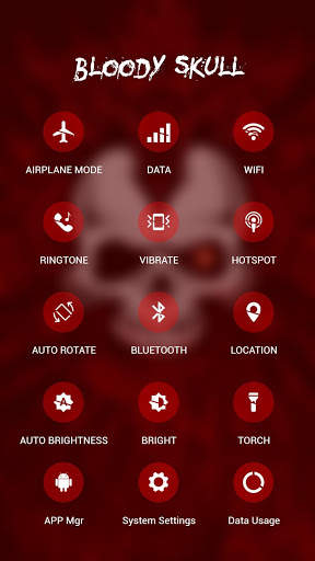 Red Evil Skull APUS Launcher Theme screenshot 3