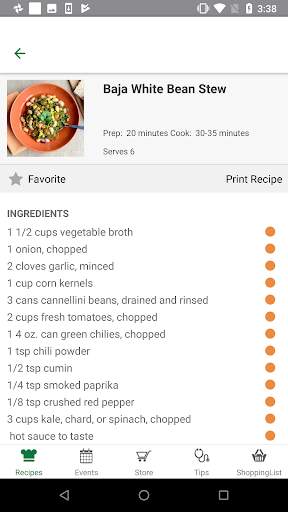 Dr. McDougall Mobile Cookbook स्क्रीनशॉट 2