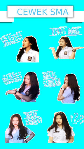 Cewek Seksi Anak Sekolahan Sticker For Whatsapp screenshot 1