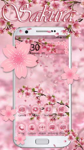 Lovely Pink Sakura Themes Live Wallpapers screenshot 2