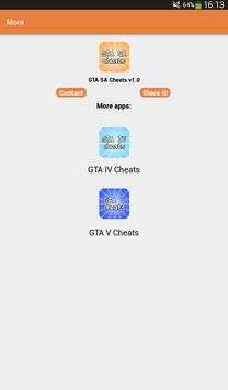 Cheats for GTA San Andreas screenshot 10