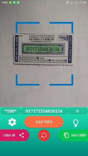 Nạp Thẻ Điện Thoại Bằng Camera | Nạp Card Camera screenshot 4