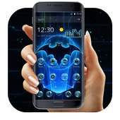 Bat Hero Blue Neon theme on 9Apps