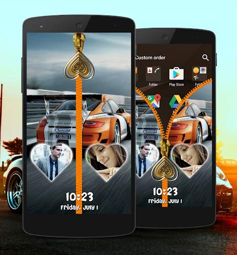 Cars Zipper Lock Screen 4 تصوير الشاشة
