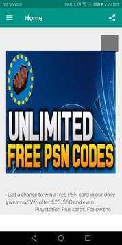 free psn codes generator скриншот 1