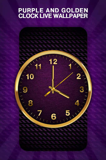 Purple And Golden Clock Live Wallpaper screenshot 3