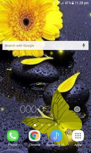 Yellow Butterfly Live Wallpaper screenshot 1