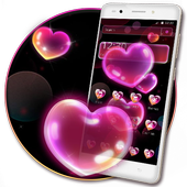 Neon Bubble Heart Theme icon